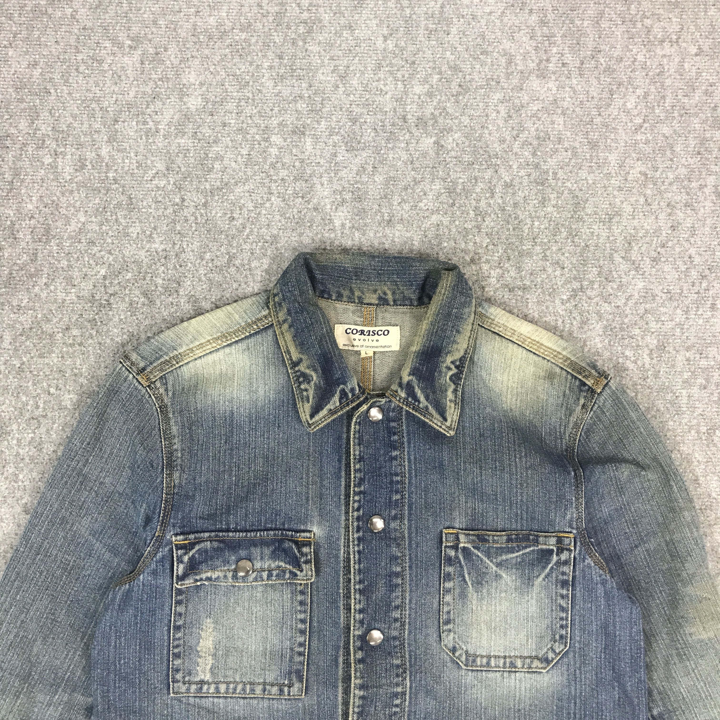 Japanese Brand DENIM CORISCO JACKET Size US L / EU 52-54 / 3 - 3 Thumbnail
