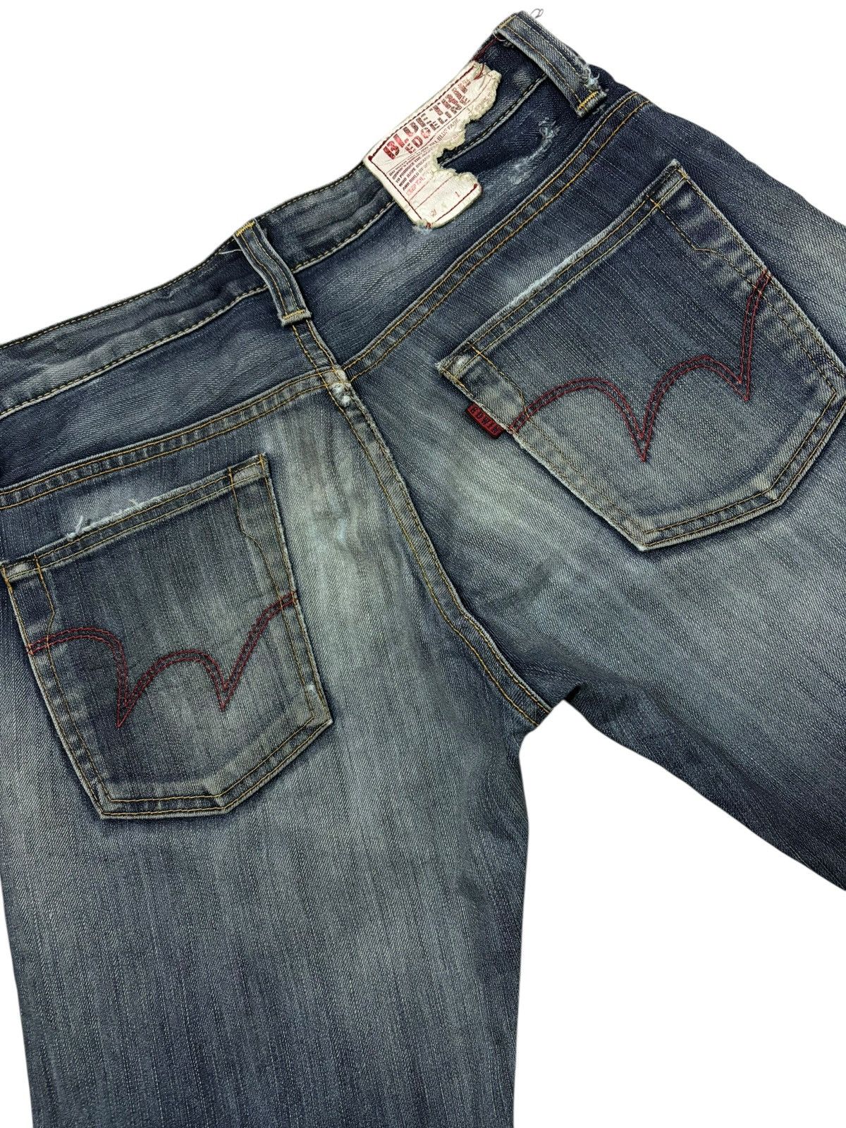 Edwin Vtg Edwin Blue Trip Japan 503 Distressed Jeans Size US 29 - 7 Thumbnail