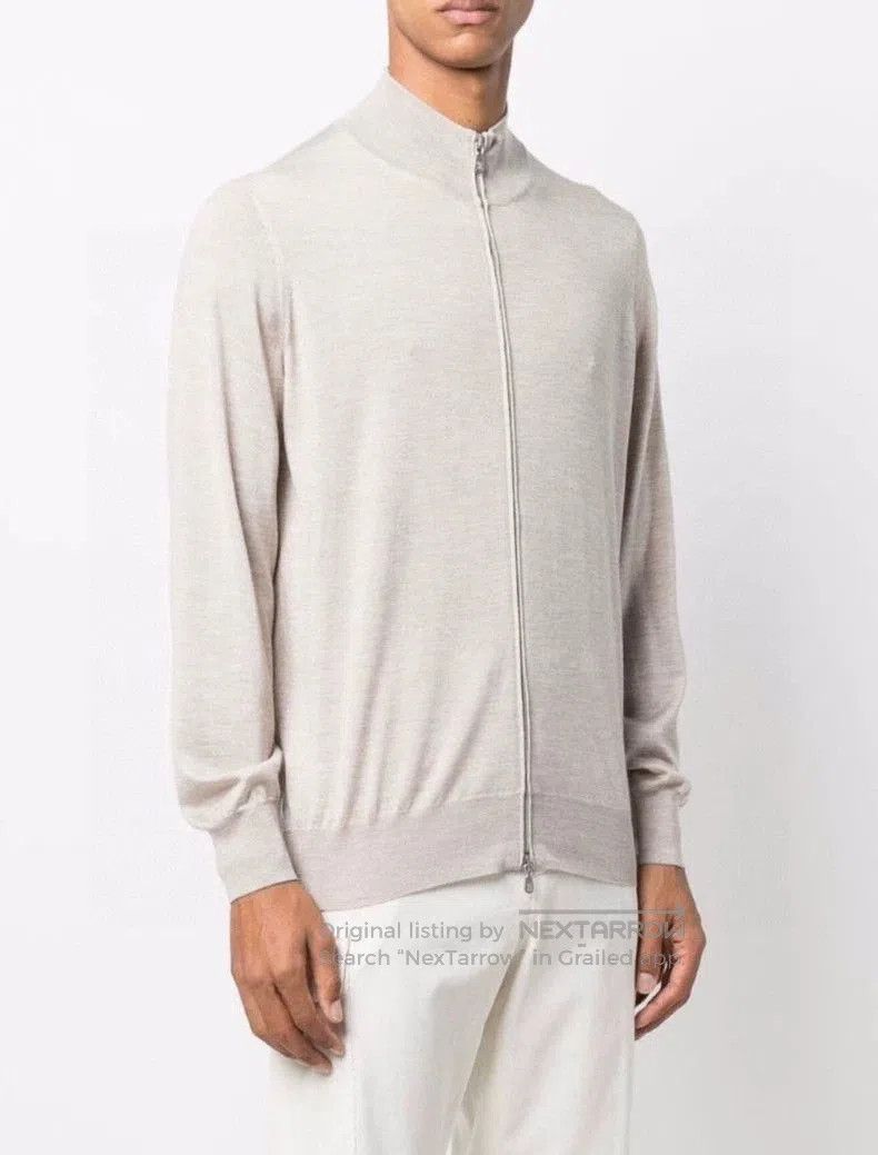 Brunello Cucinelli Brunello Cucinelli Cashmere Silk Knit Jacket. Size US XL / EU 56 / 4 - 5 Thumbnail