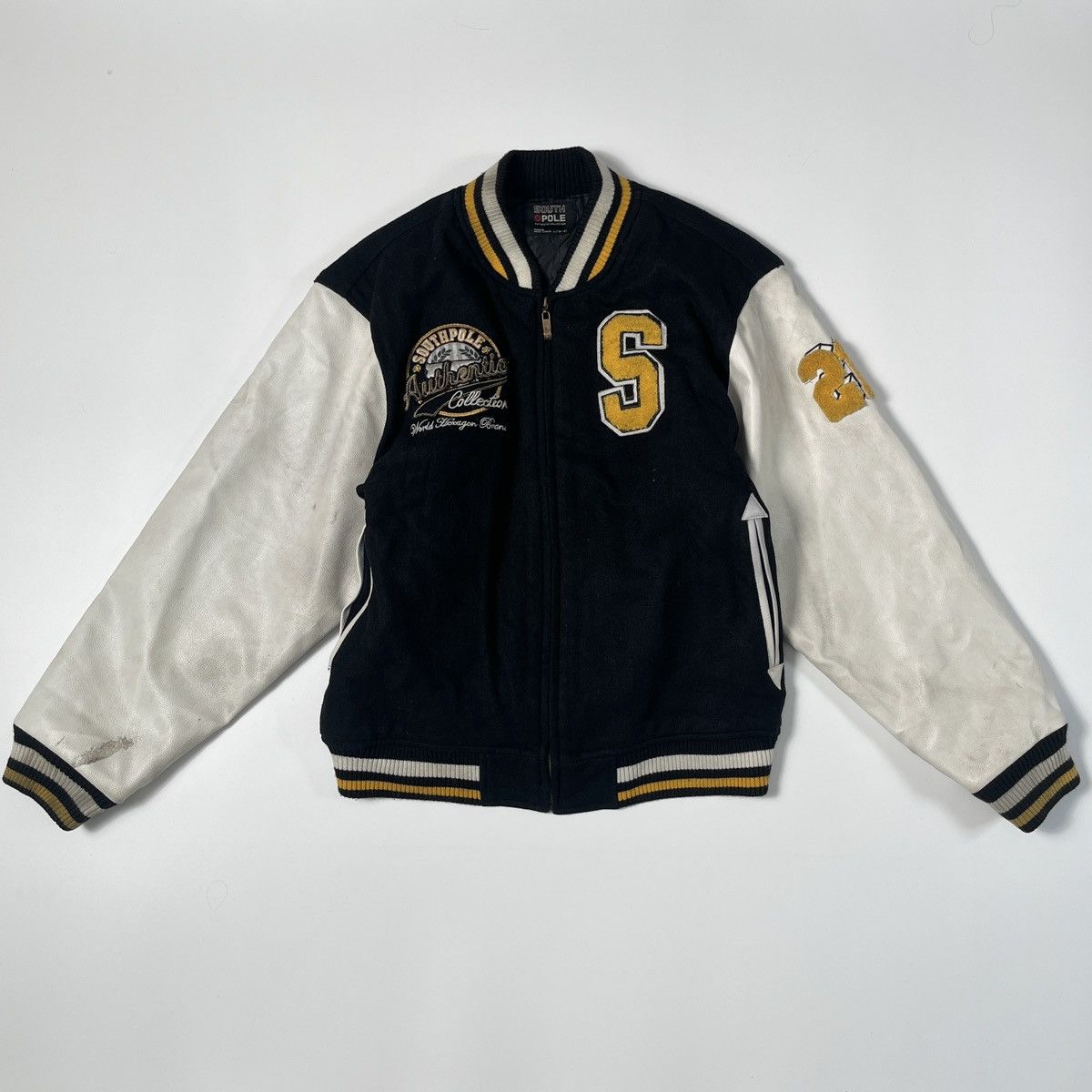 Southpole Southpole Varsity Wool & Leather Jacket Size US L / EU 52-54 / 3 - 1 Thumbnail