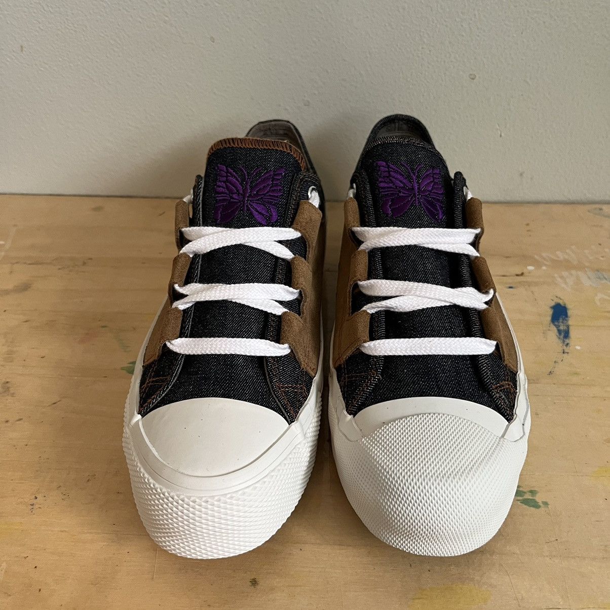 Needles SS22 9 oz. Denim Suede Ghillie Sneaker Size US 8.5 / EU 41-42 - 10 Thumbnail