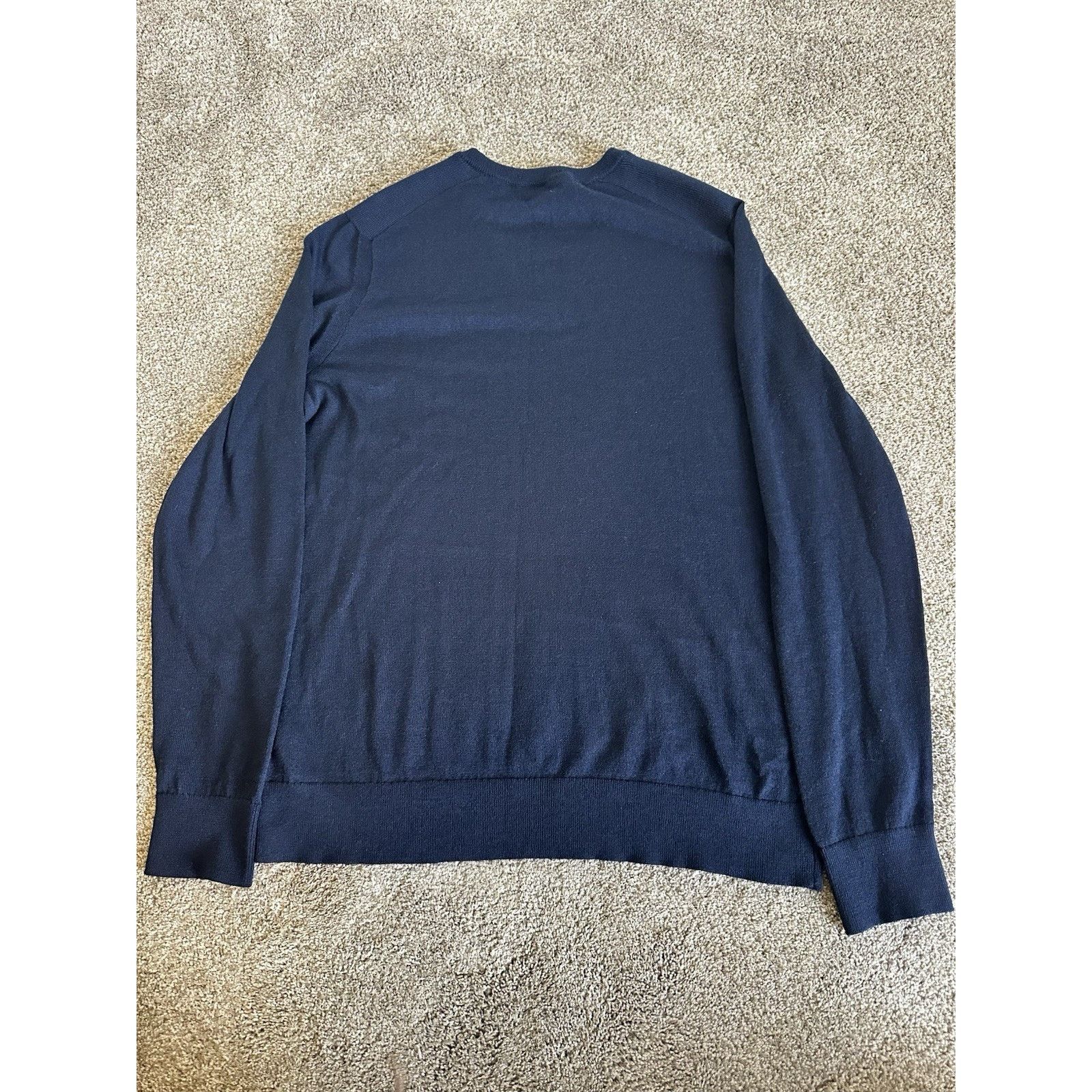 Express Express Sweater Mens L Large Blue Long Sleeve Merino Wool Size US L / EU 52-54 / 3 - 8 Thumbnail
