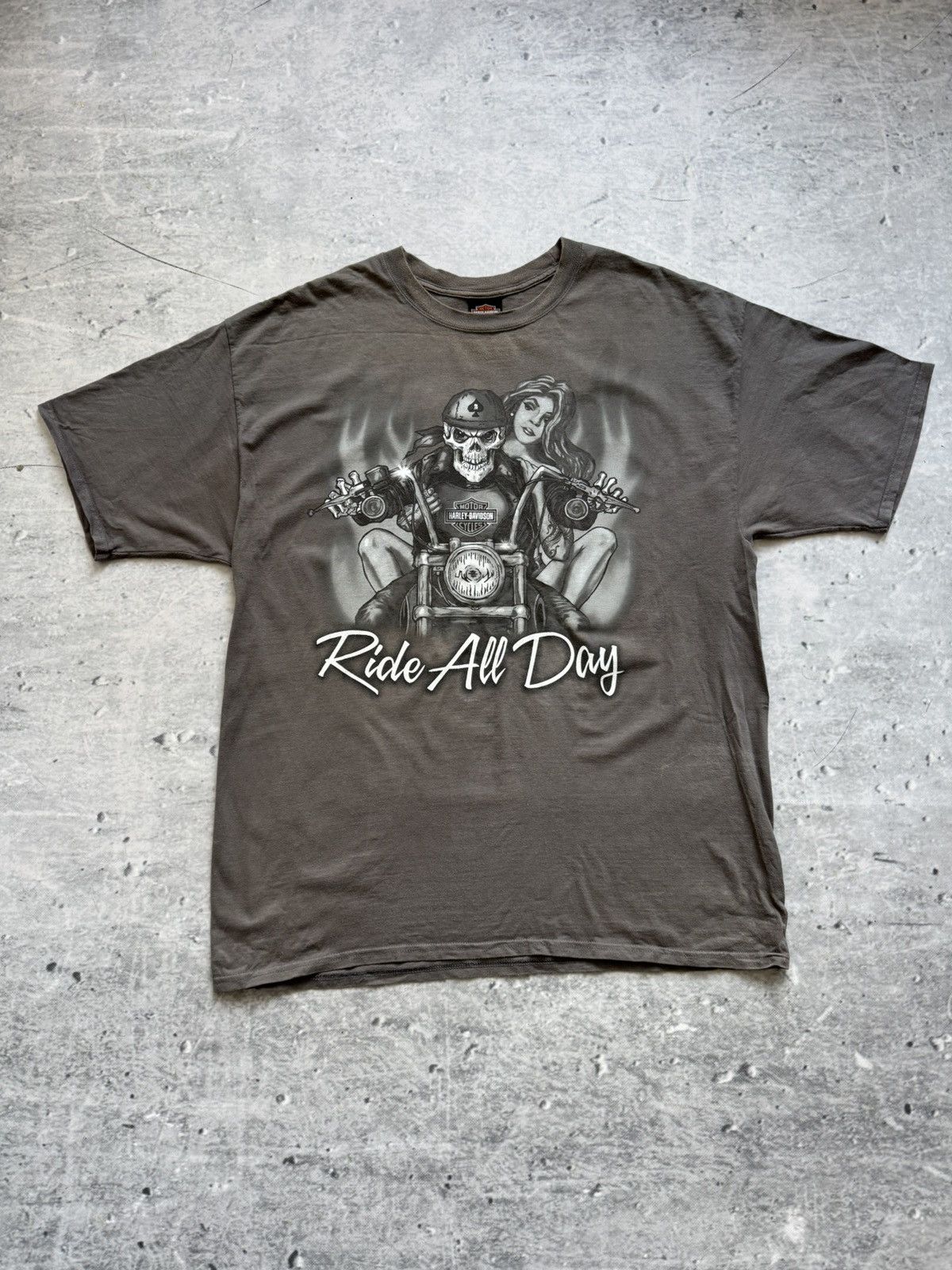 Harley Davidson × Vintage Vintage awesome Racing tee Harley Davidson Ride All Night Size US XXL / EU 58 / 5 - 1 Thumbnail