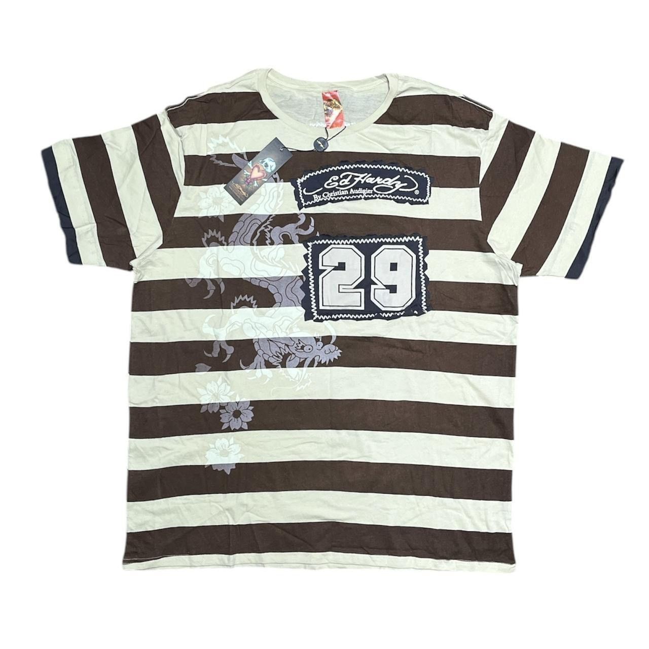 Ed Hardy RARE y2k ed hardy striped tee Size US XXL / EU 58 / 5 - 1 Thumbnail