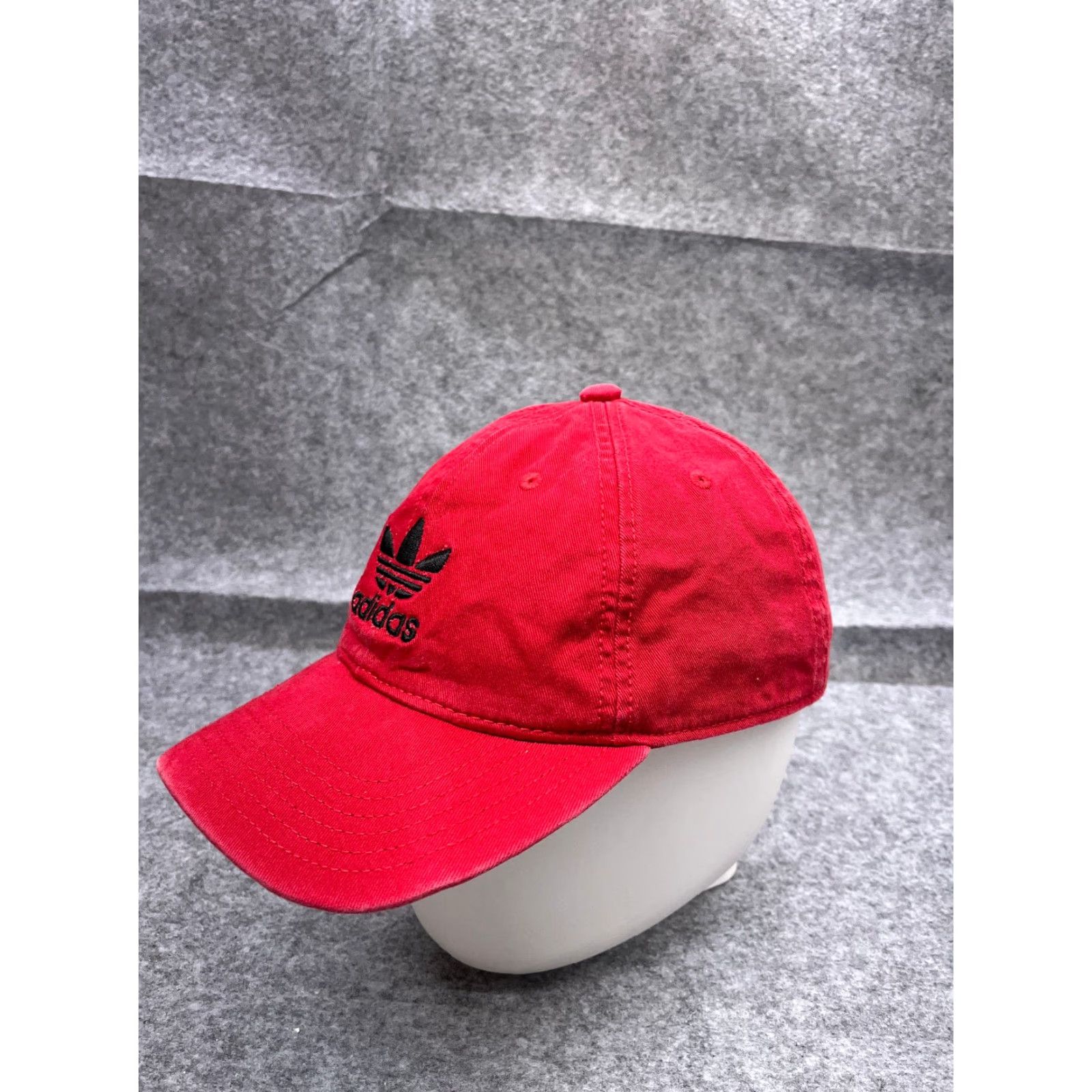 Adidas ADIDAS Hat Cap Baseball Adjustable One Size Red Cotton Golf 90s Style Mens Navy Brand? Size ONE SIZE - 4 Thumbnail