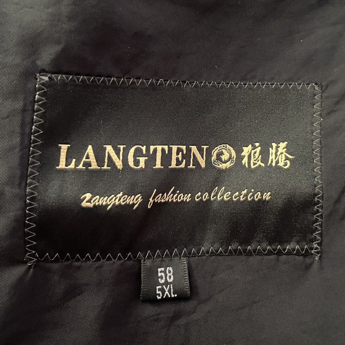 Vintage Langteng Black Leather Trench Coat Overcoat Men’s Size 5XL/L Size US L / EU 52-54 / 3 - 6 Thumbnail