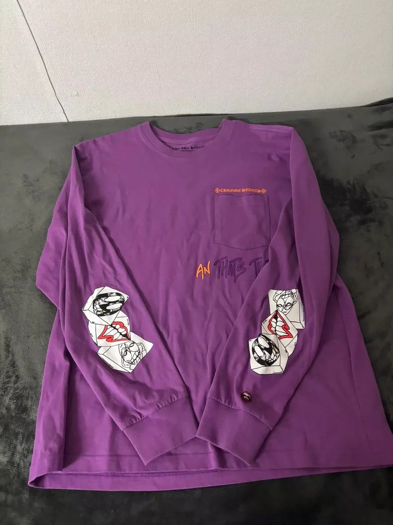 Chrome Hearts Chrome Hearts Long Sleeve Purple Shirt Size US L / EU 52-54 / 3 - 1 Thumbnail