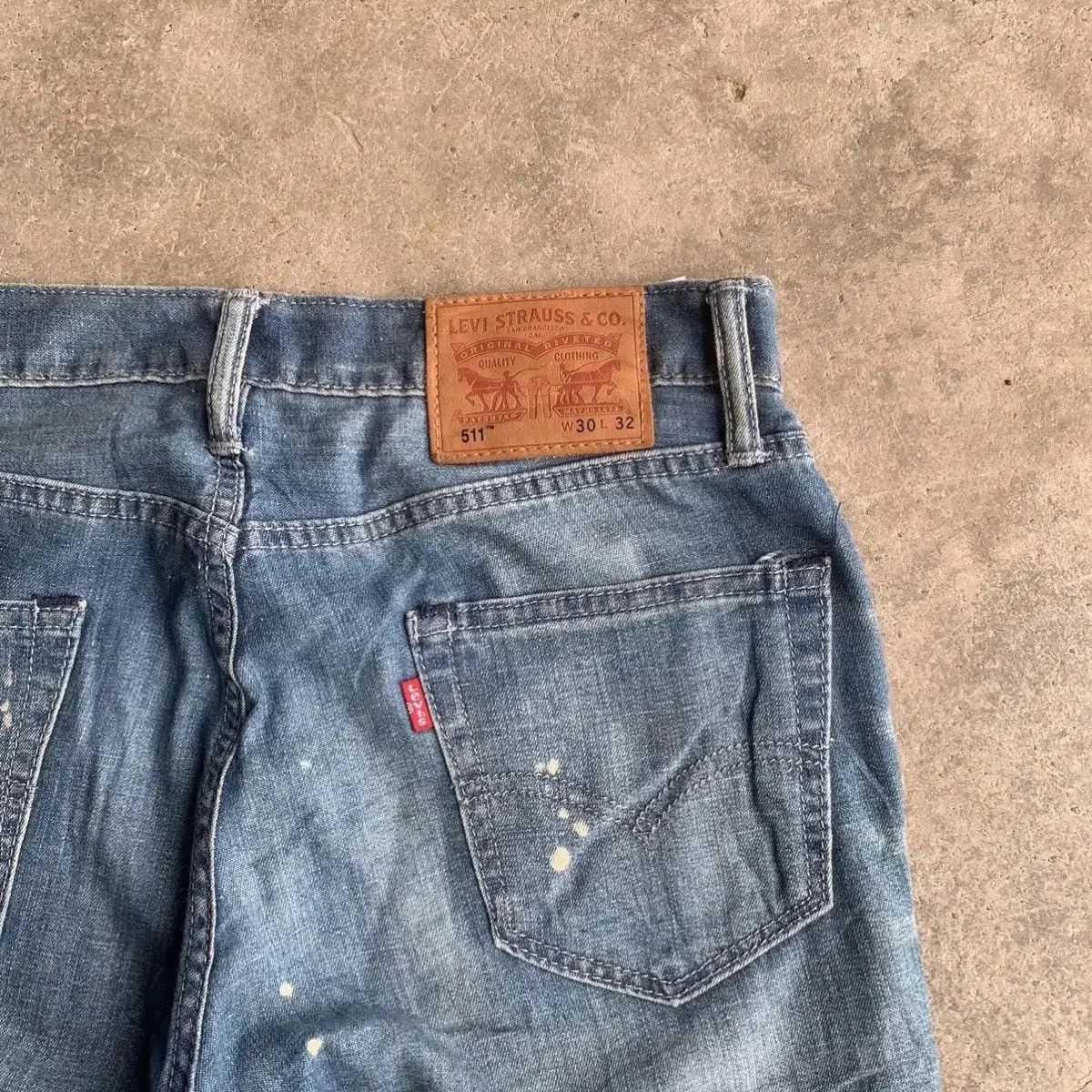 Art Comes First Levis 511 Blue Wash Bleach Jeans Pants Waist 30 Size US 30 / EU 46 - 13 Thumbnail