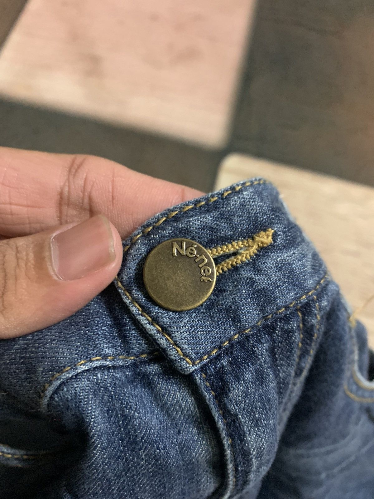 Issey Miyake × Le Grande Bleu (L.G.B.) × Ne-Net rare design ne-Net patchwork double sided Size 30" / US 8 / IT 44 - 5 Thumbnail