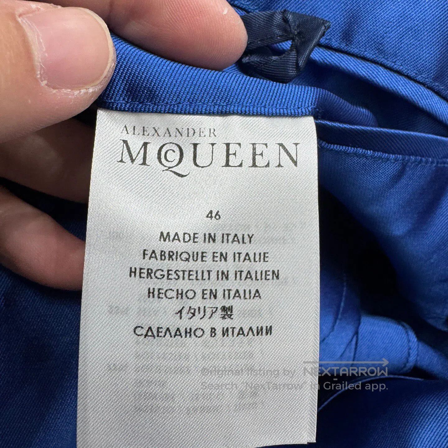 Alexander McQueen ALEXANDER MCQUEEN Solid-colored suit jacket| Size 46R - 4 Thumbnail