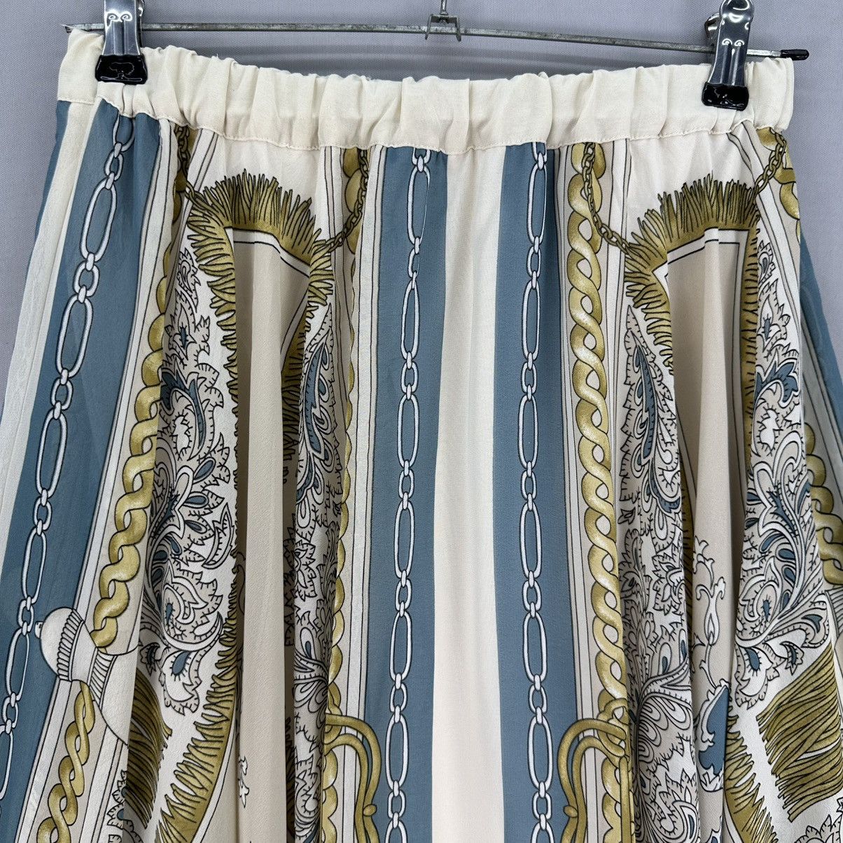 Japanese Brand Jeanasis Maxi Skirt Iconic Hermes Paris Pattern Style Size 30" / US 8 / IT 44 - 2 Thumbnail
