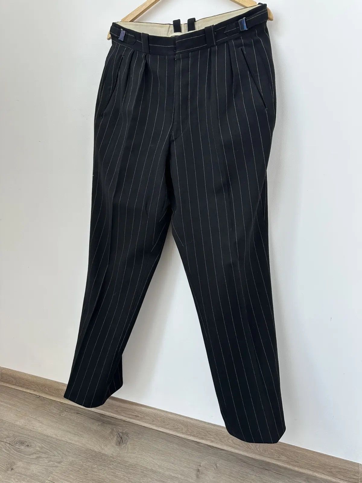 Japanese Brand VTG 1960s Men’s Suit 2-Piece Black Wool WWII Era Solide Elegance Size 44L - 13 Thumbnail