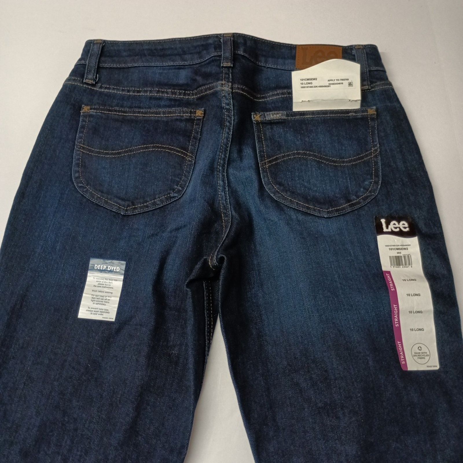 Lee Lee Straight Leg Jeans Women's 10 Long Size 30x31 Blue Size 32" / US 10 / IT 46 - 8 Thumbnail
