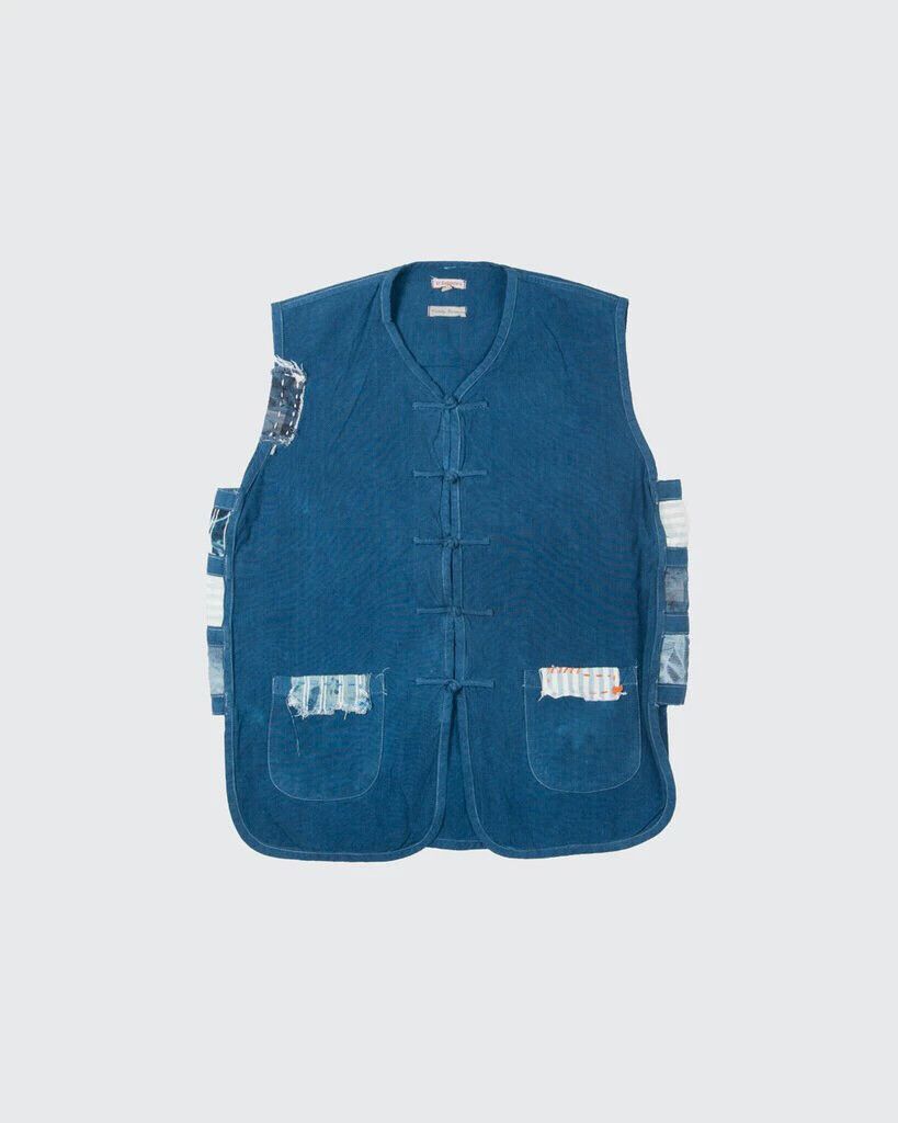 Dr. Collectors Dr.collectors Boro Hand Stitched Indigo & Tea Dyed Vest Size US S / EU 44-46 / 1 - 1 Thumbnail