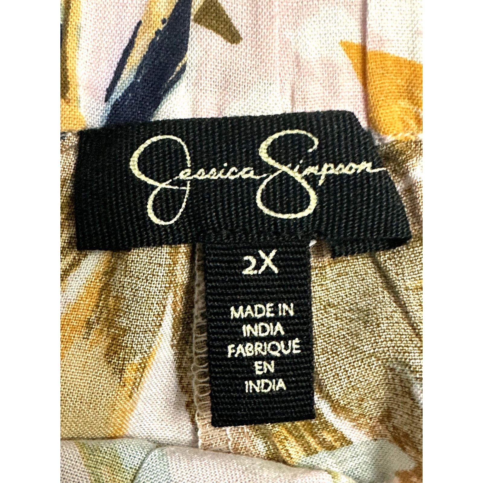 Other Jessica Simpson Shorts Floral Tie Waist Pull-On Pink 2X NWT Size 33" - 9 Thumbnail