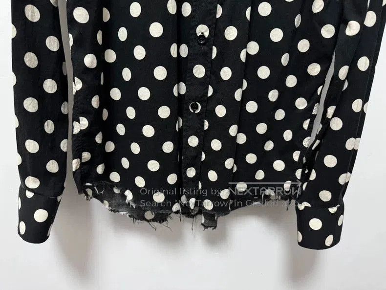 Saint Laurent Paris Saint Laurent Polka Dot Fringe Shirt. Size US XL / EU 56 / 4 - 5 Thumbnail