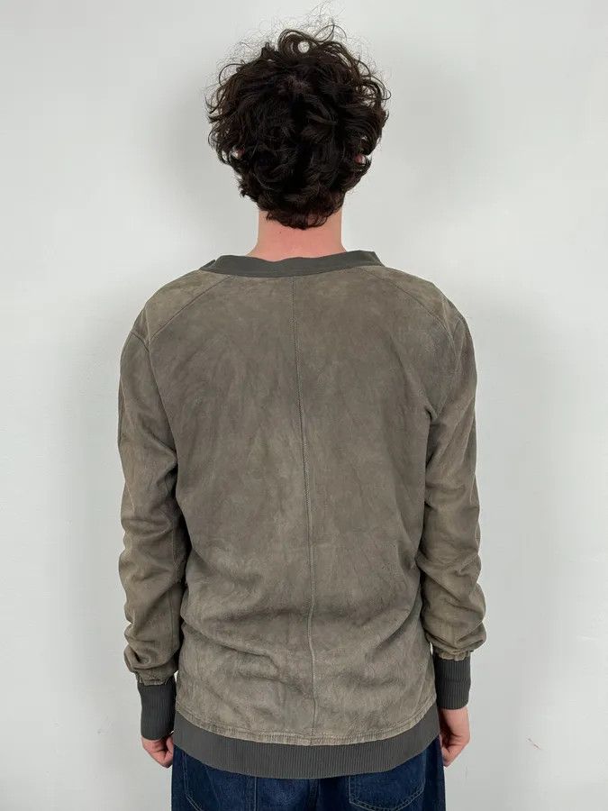 Isaac Sellam Experience Isaac Sellam Experience Taupe Suede Contrast Ribbed Trim Cardigan Size US L / EU 52-54 / 3 - 3 Thumbnail