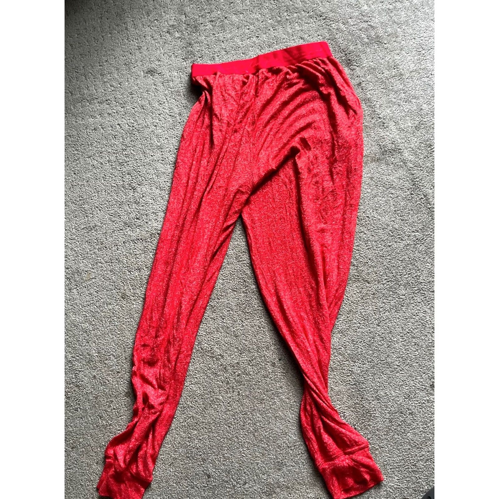 Victoria's Secret Victoria's Secret PINK Medium Waffle Lounge Pants Red Lounge Womens M Cotton Blend Linen 90s? No, not applicable Size 32" / US 10 / IT 46 - 3 Thumbnail