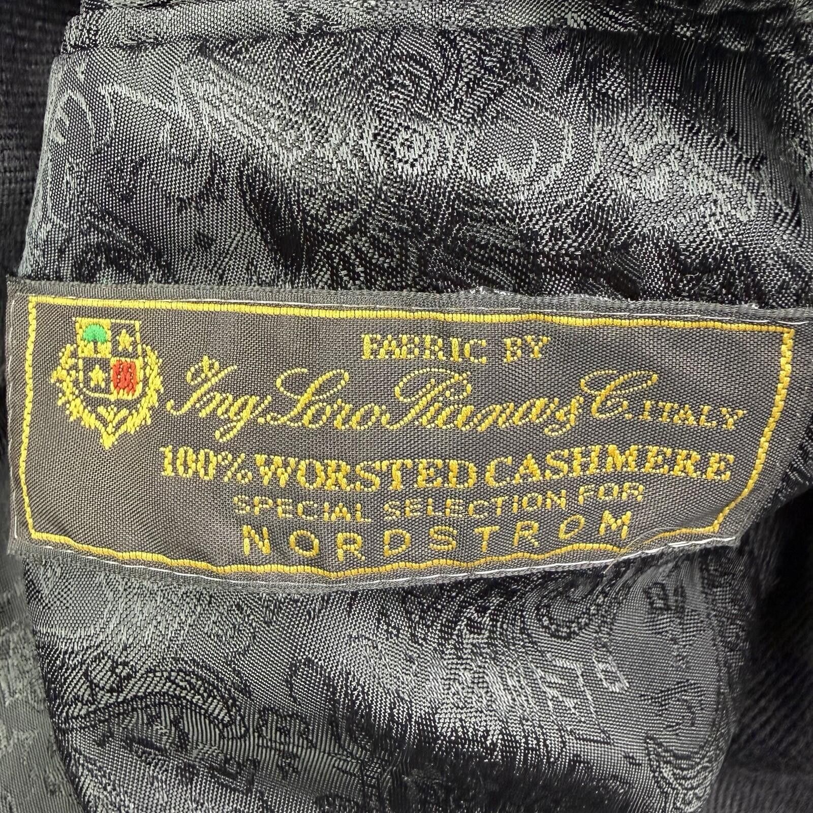 Loro Piana Loro Piana 100% Worsted Italian Cashmere Black Coat 48 Long Size 48L - 2 Thumbnail