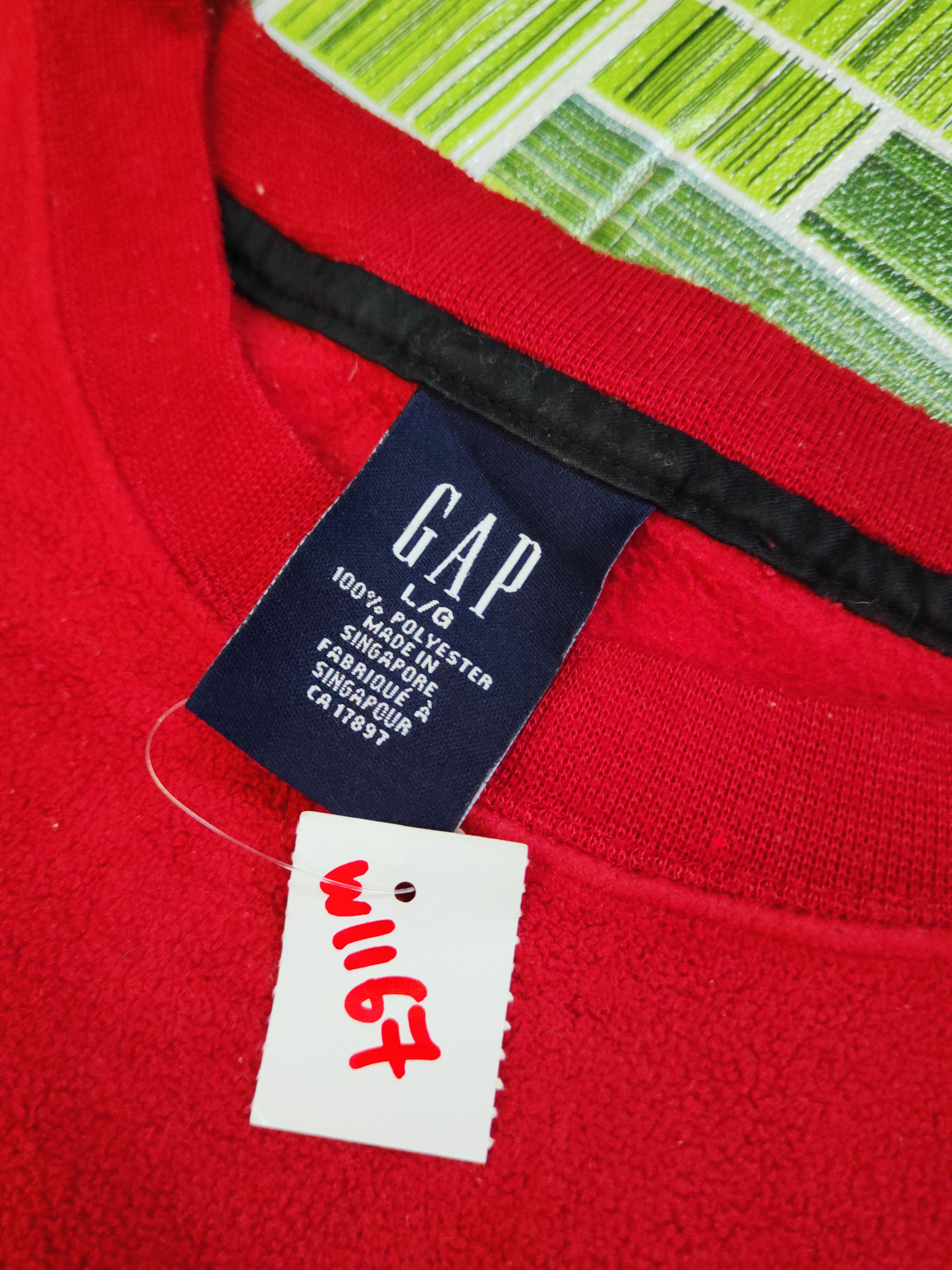 Gap × Japanese Brand × Vintage Gap vintage Maroon Sweatshirts #W1167 Size US L / EU 52-54 / 3 - 12 Thumbnail