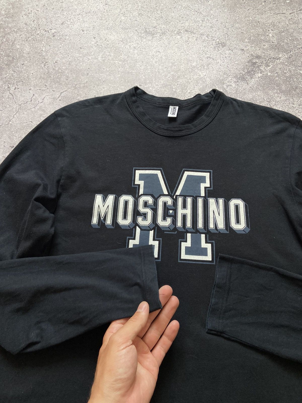 Moschino Moschino Long Sleeve T-shirt Black M Size US M / EU 48-50 / 2 - 4 Thumbnail