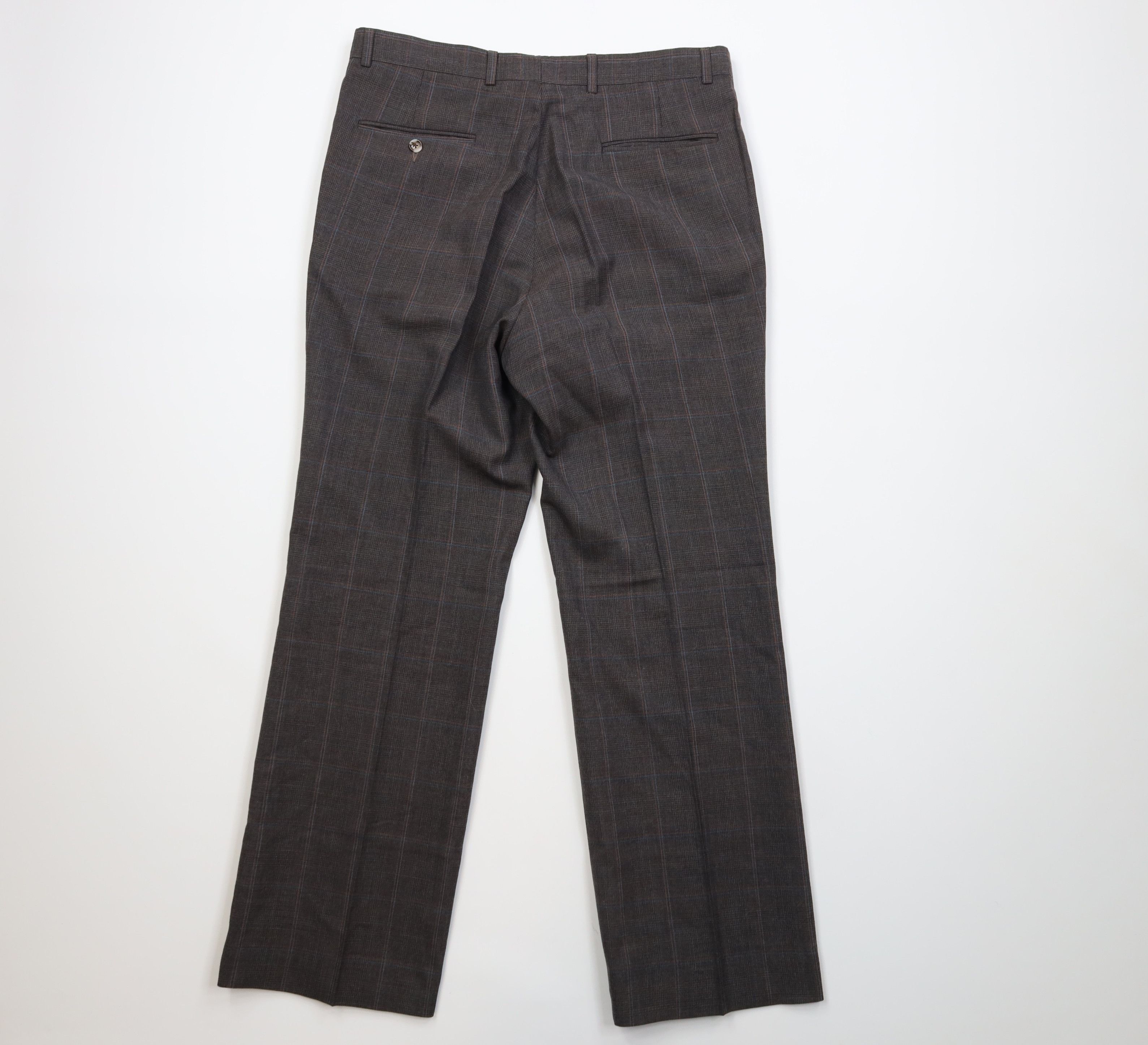 Vintage Vintage 70s Streetwear Flared Wide Leg Chino Pants Plaid USA Size US 34 / EU 50 - 9 Thumbnail