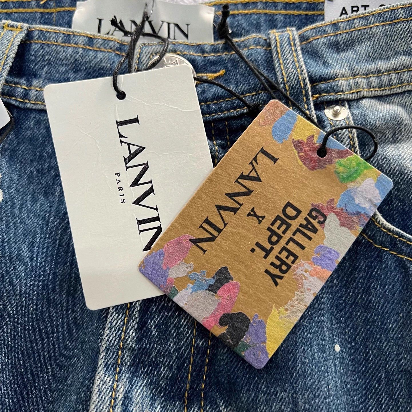 Lanvin LANVIN x GALLERY DEPT. Collaboration Splatter Paint Jean Size 33" - 4 Thumbnail