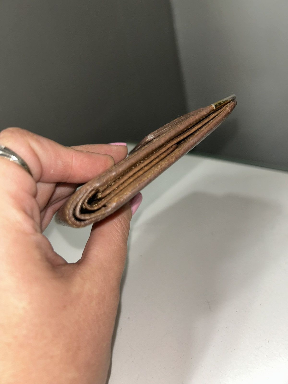 Valentino Valentino Garavani Brown Leather Compact Wallet Size ONE SIZE - 12 Thumbnail