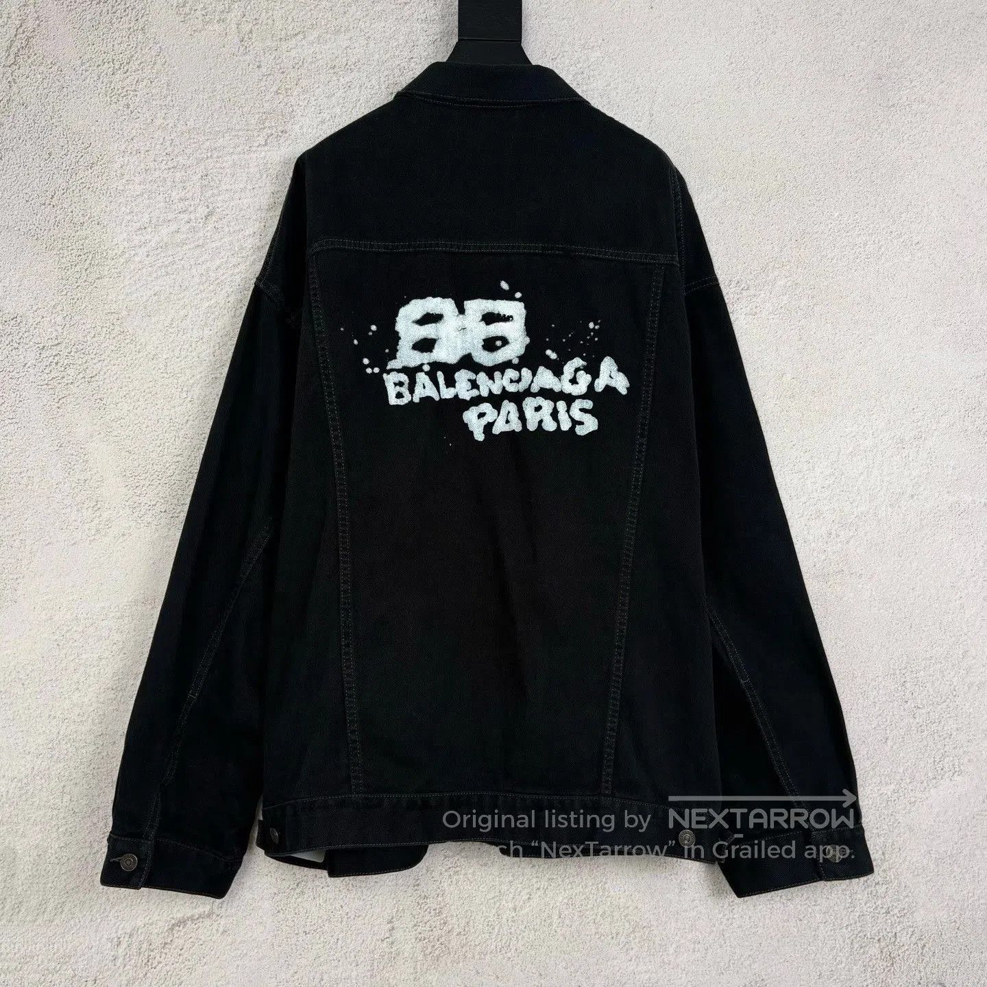 Balenciaga BALENCIAGA Graffiti Logo Denim Jacket. Size US L / EU 52-54 / 3 - 1 Thumbnail