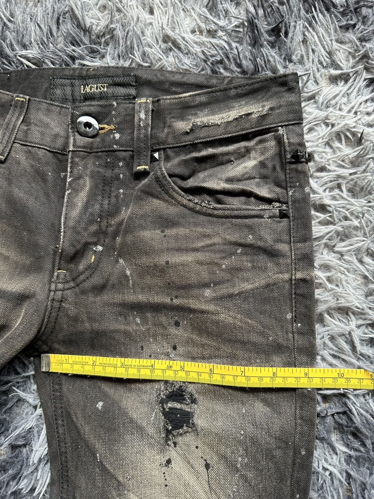 Yasuyuki Ishii 00’s LAGUST dusty studded gothic denim jeans Size US 30 / EU 46 - 20 Thumbnail