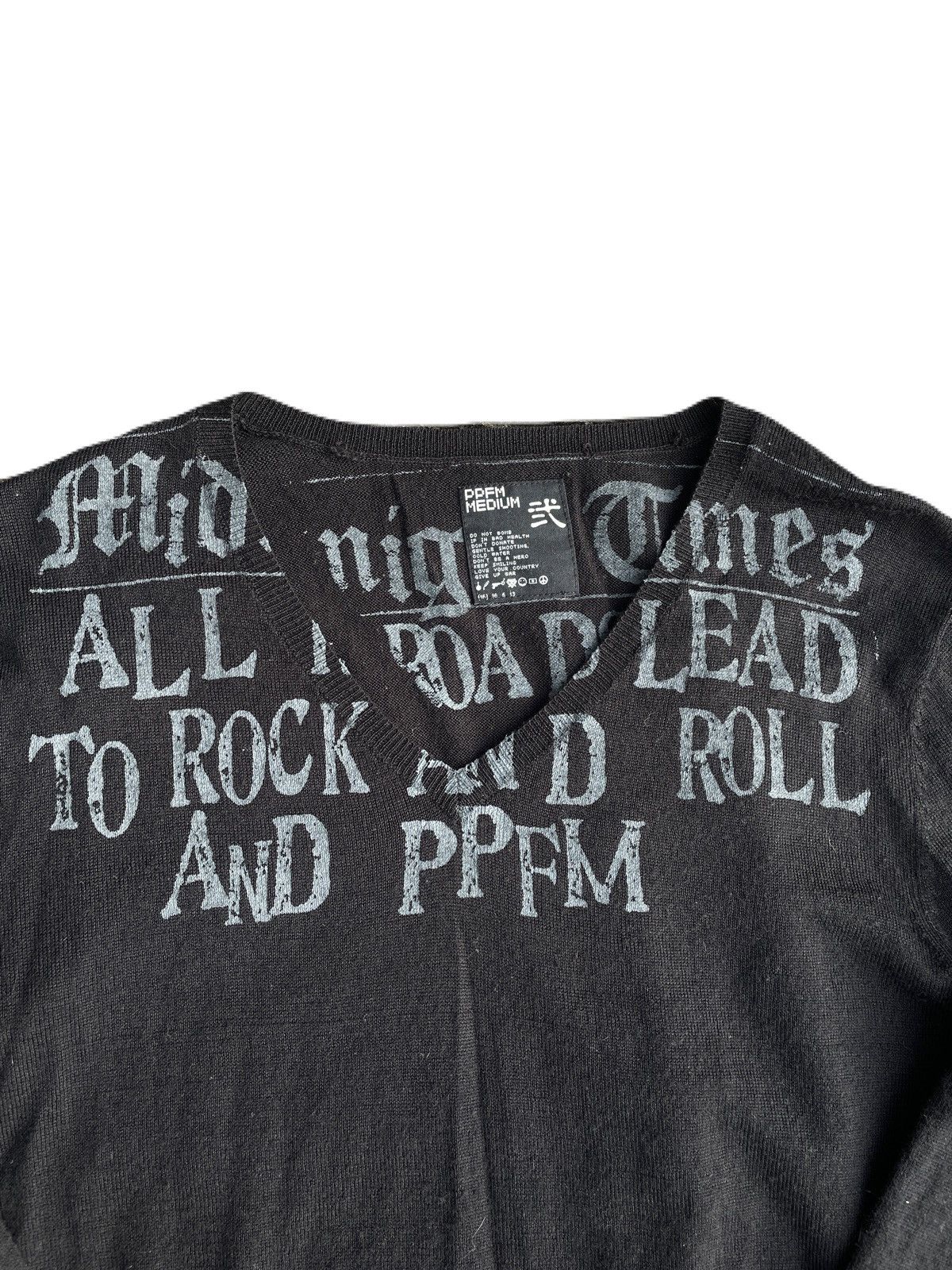 If Six Was Nine 2000s PPFM Vkei Poem V-neck Summer Knit Japanese archive Y2K Size US S / EU 44-46 / 1 - 5 Thumbnail