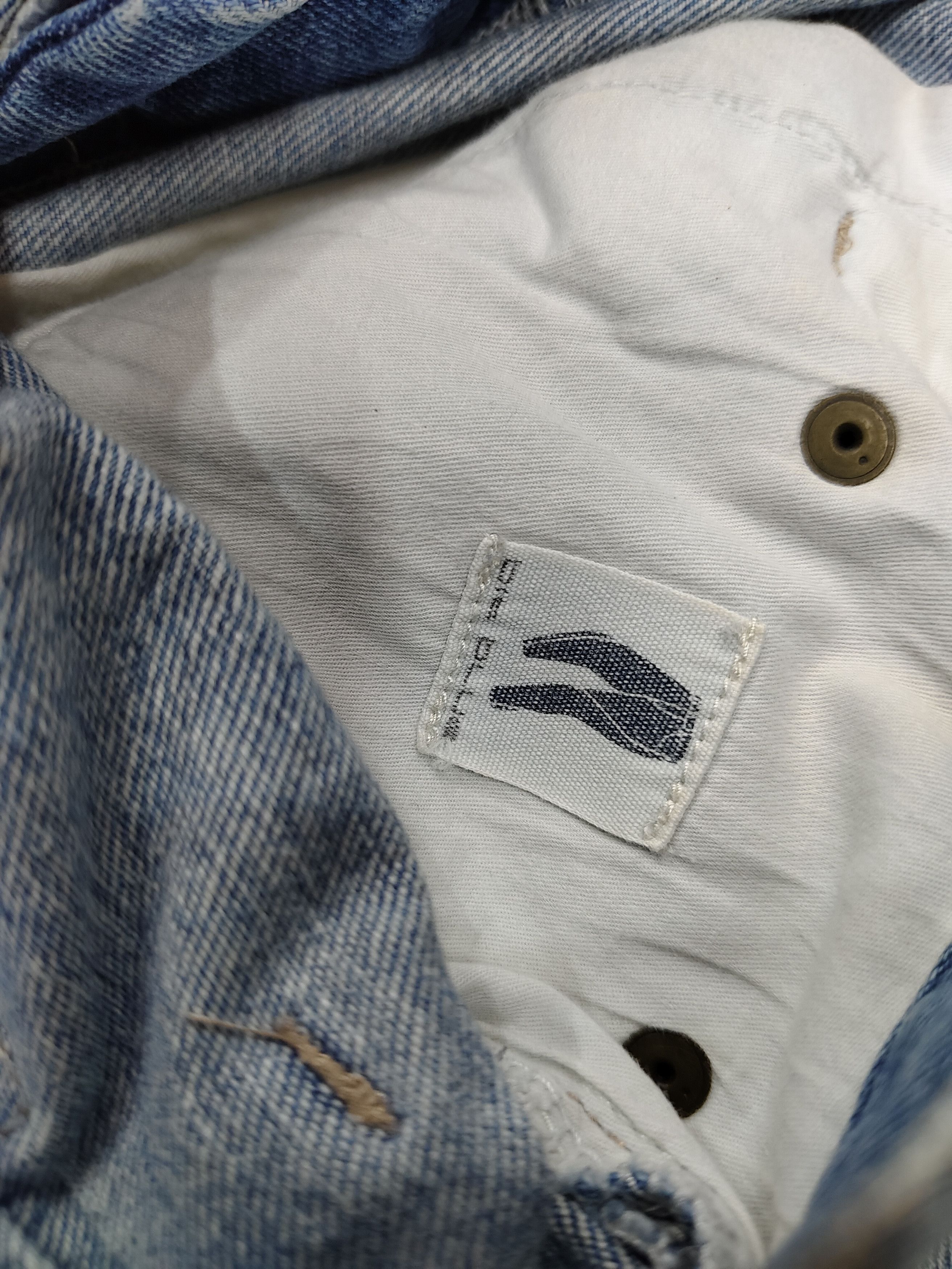 Japanese Brand SICK🇯🇵 Bit Blue 🇯🇵 Distressed Stitch Jeans Size US 33 - 8 Thumbnail