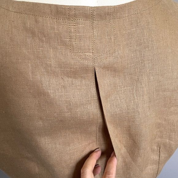 NICHOLAS Nicholas Taupe Linen Crop Top - 10 Size L / US 10 / IT 46 - 10 Thumbnail