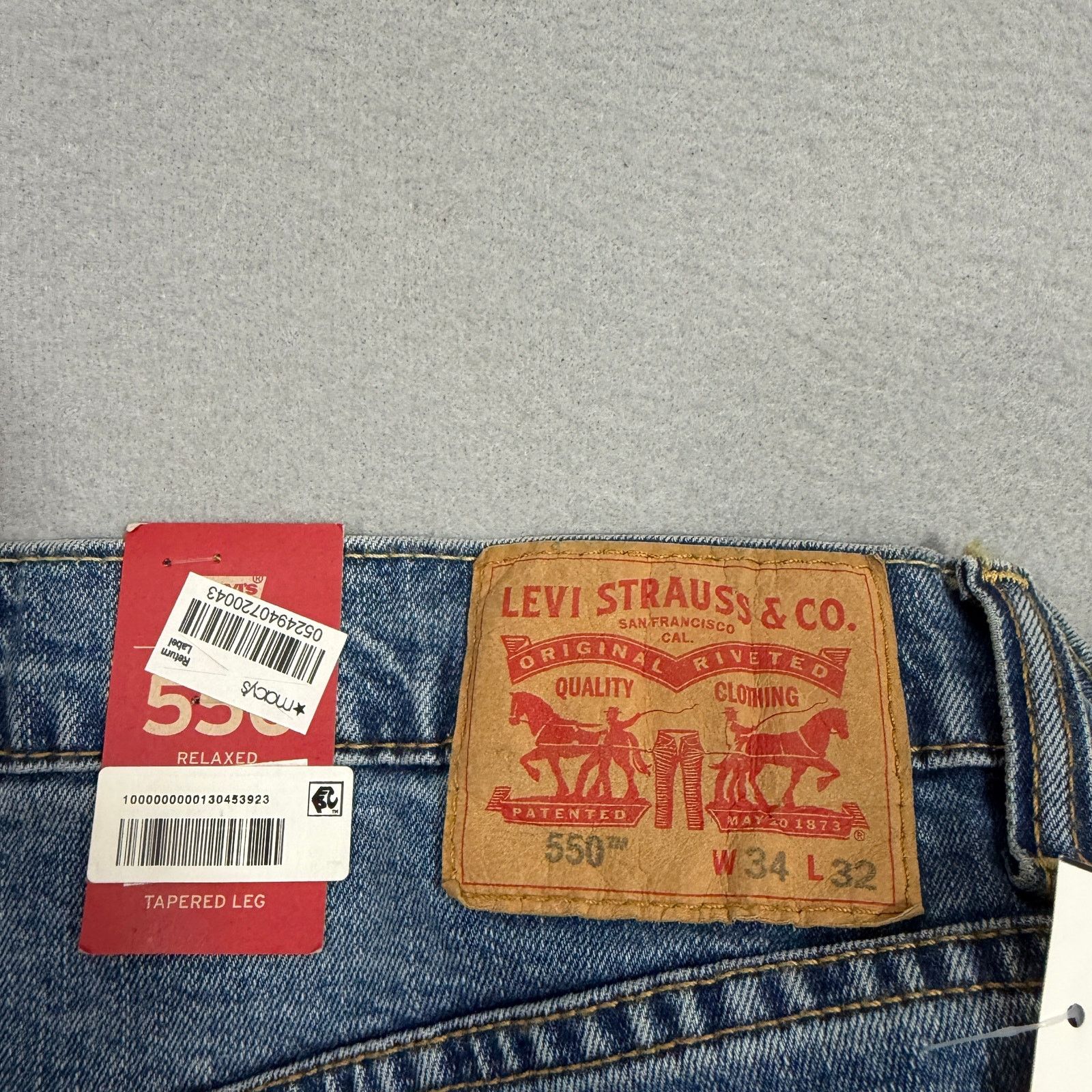 Levi's Levis 550 Relaxed Fit Jeans Men's 34x32 Blue Denim Zip NEW Size US 34 / EU 50 - 8 Thumbnail