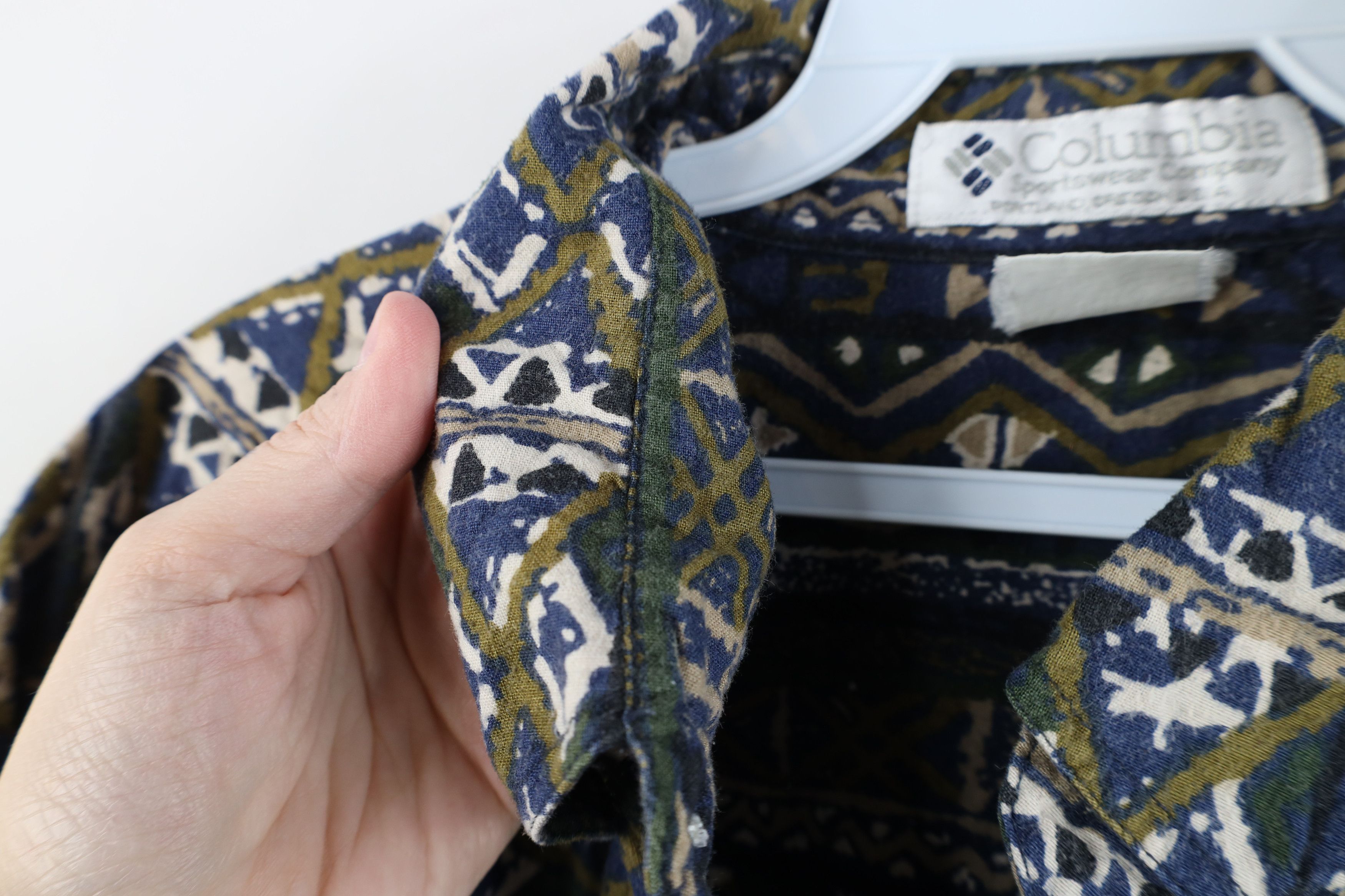 Columbia Vintage 90s Columbia Geometric Flannel Button Down Shirt Size US XXL / EU 58 / 5 - 8 Thumbnail