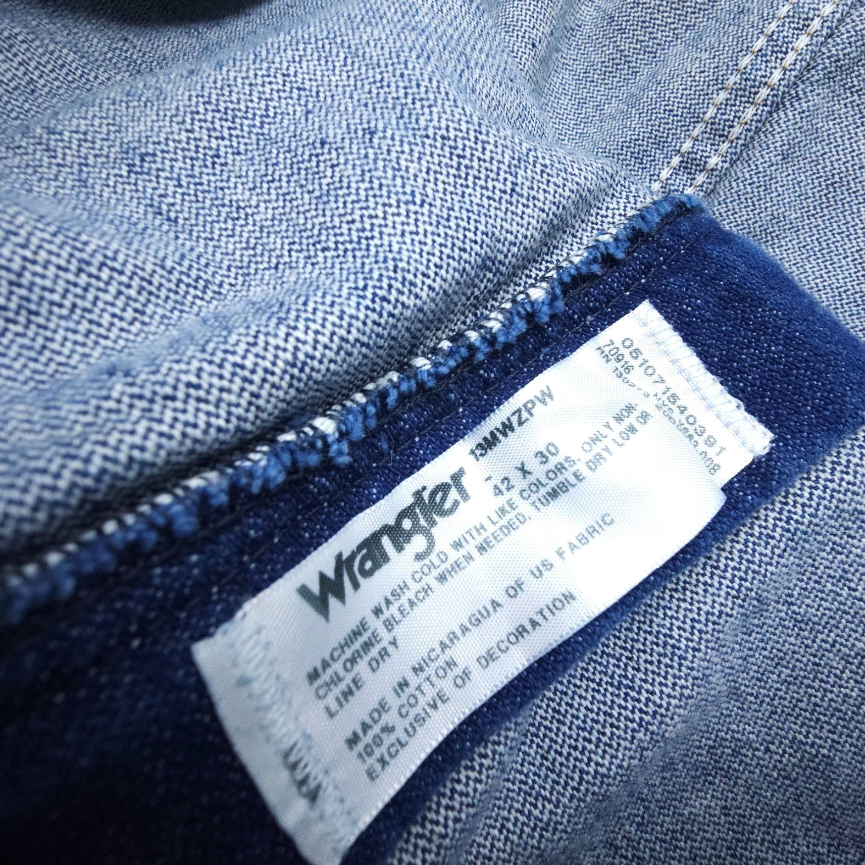 Wrangler Wrangler Jeans Cowboy Cut Prewashed Indigo Dark Wash Heavy 42 x 30 Mens Size US 42 / EU 58 - 3 Thumbnail