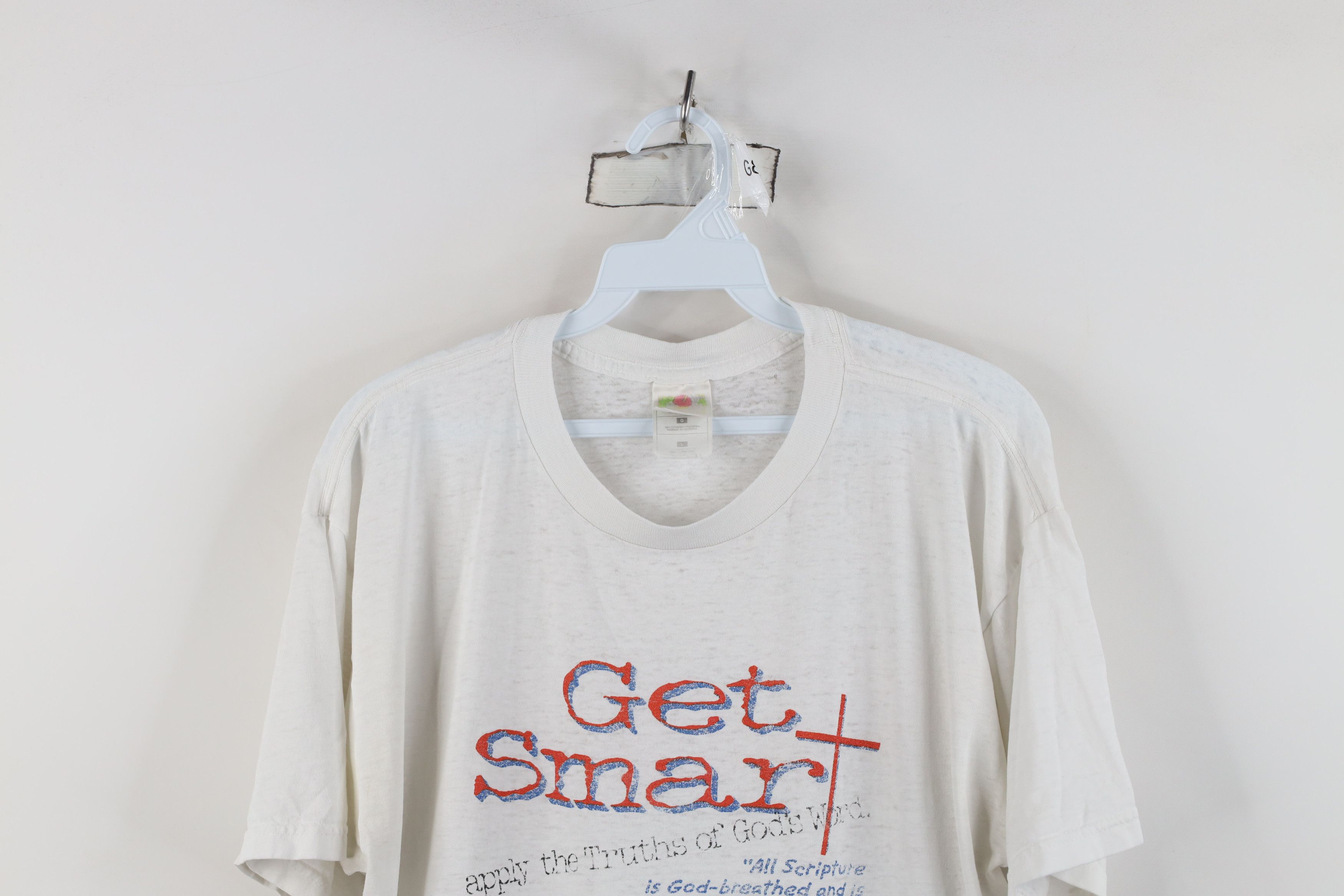 Vintage Vintage Y2K 2000 Soft Get Smart Gods Word Christian T-Shirt Size US L / EU 52-54 / 3 - 2 Thumbnail