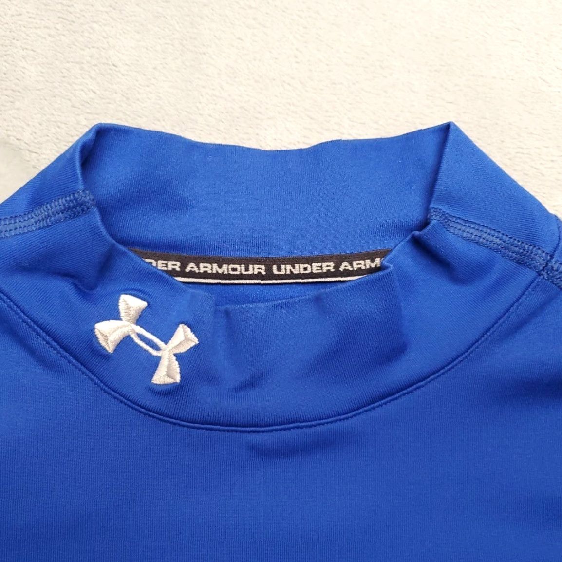 Under Armour Under Armour Shirt Mens Small Blue Mock Neck Fitted ColdGear Athletic Stretch LS Shirt Blue Mens Small Mock Neck ColdGear Athletic Long Sleeve Size US S / EU 44-46 / 1 - 3 Thumbnail