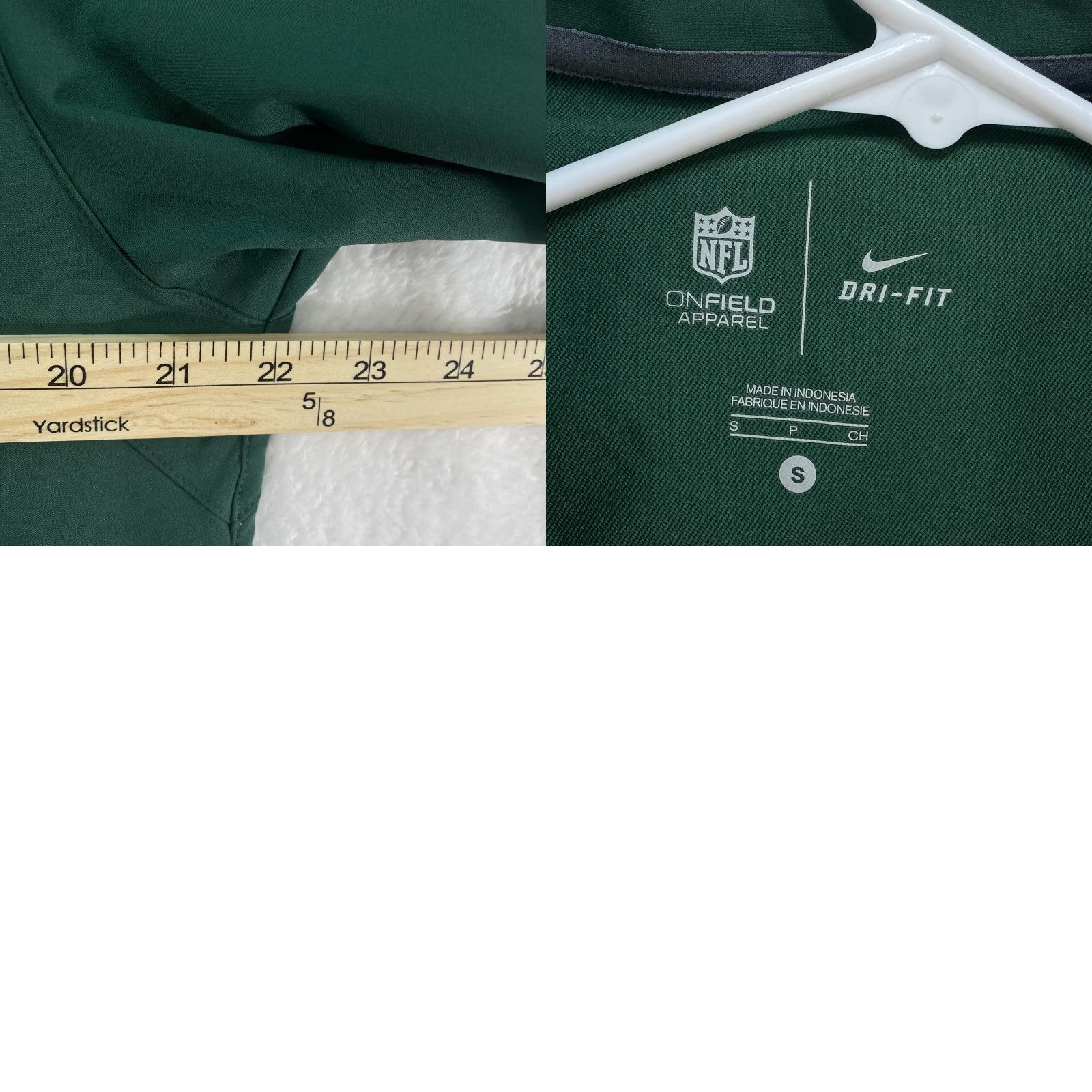 Nike Nike Dri-Fit On Field Apparel Packers Windbreaker Short Sleeve Small Green Size US 29 - 8 Thumbnail