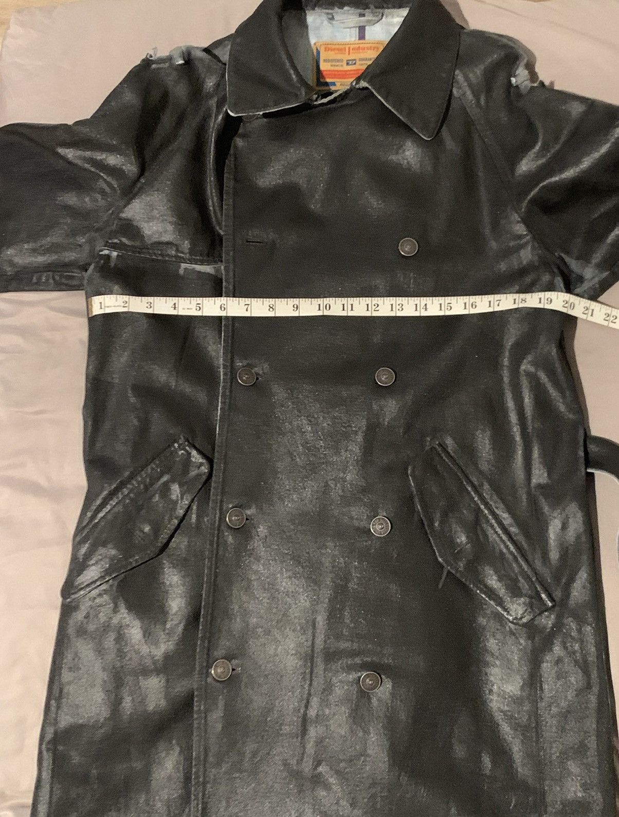 Diesel Diesel Coated Denim Trench Coat Jacket D-Delirious-A Size US M / EU 48-50 / 2 - 14 Thumbnail