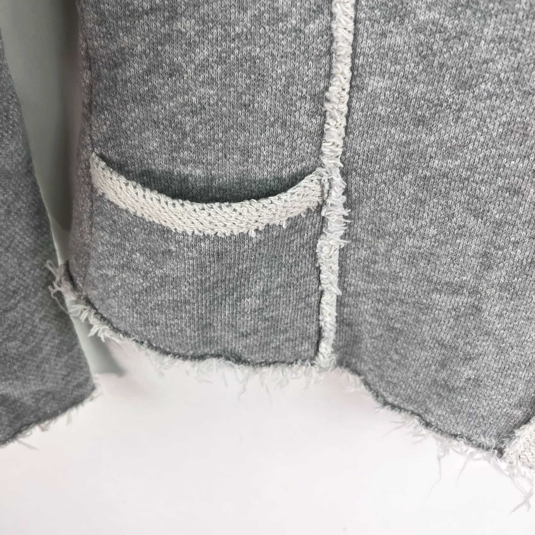 Lucky Brand Lucky Brand Lucky Lotus Full Zip Asymmetrical Jacket Womens L Gray Sweatshirt Size L / US 10 / IT 46 - 4 Thumbnail