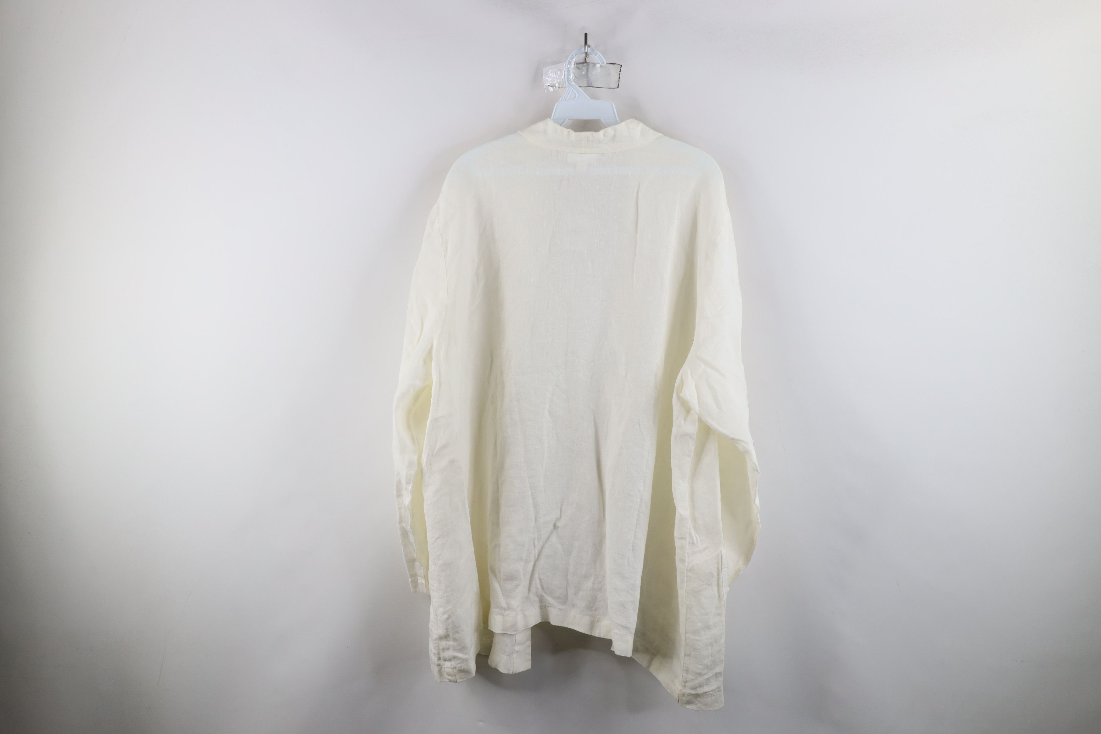 J. Jill × Vintage New J Jill Pure Jill Lined Open Front Cardigan Shirt Cream Size 3XL / US 20-22 - 11 Thumbnail