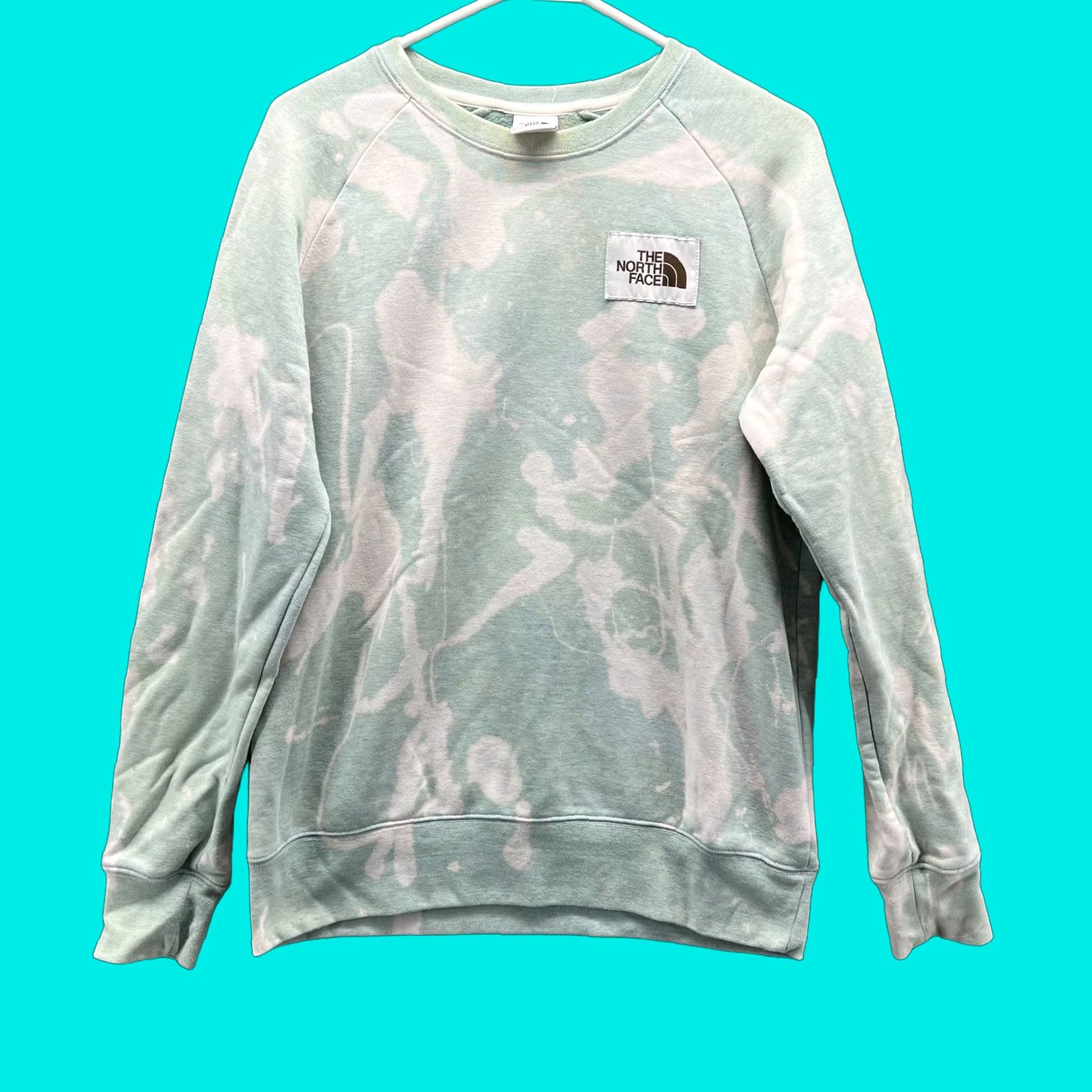 The North Face VINTAGE The North Face Sweater Womens Medium Green White Pullover Heritage Crew Fleece Crew Neck Regular Size M / US 6-8 / IT 42-44 - 1 Thumbnail
