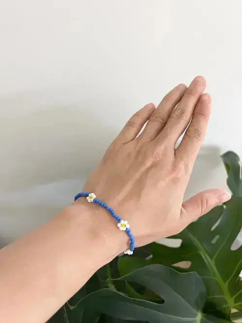 Jewelry Y2K Floral Beads Bracelet Size ONE SIZE - 4 Thumbnail