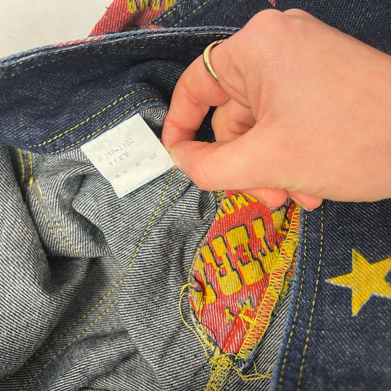 Hysteric Glamour 90s Hysteric Glamour Heart & Star Print Jeans - w27" Size 27" / US 4 / IT 40 - 2 Thumbnail