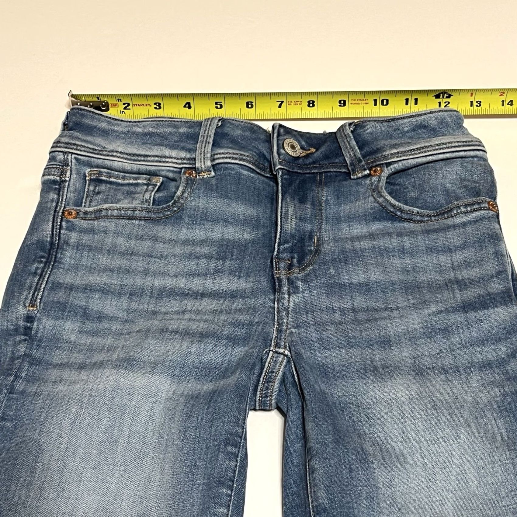 American Eagle Outfitters American Eagle Kick Boot Jeans Women's 00 Reg 25x31 Blue Size 24" / US 00 / IT 34 - 3 Thumbnail