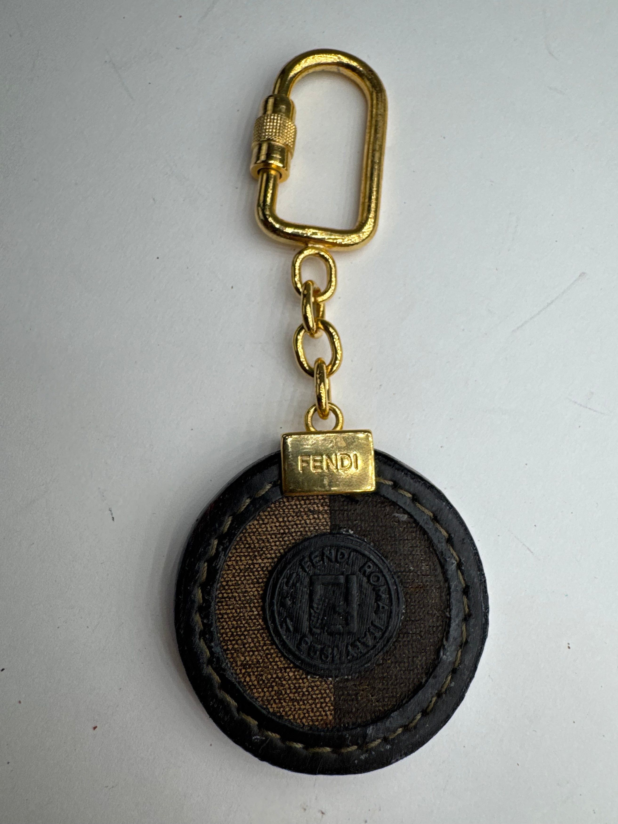 Fendi Vintage Roma Keychain Brown Golden Size ONE SIZE - 1 Thumbnail