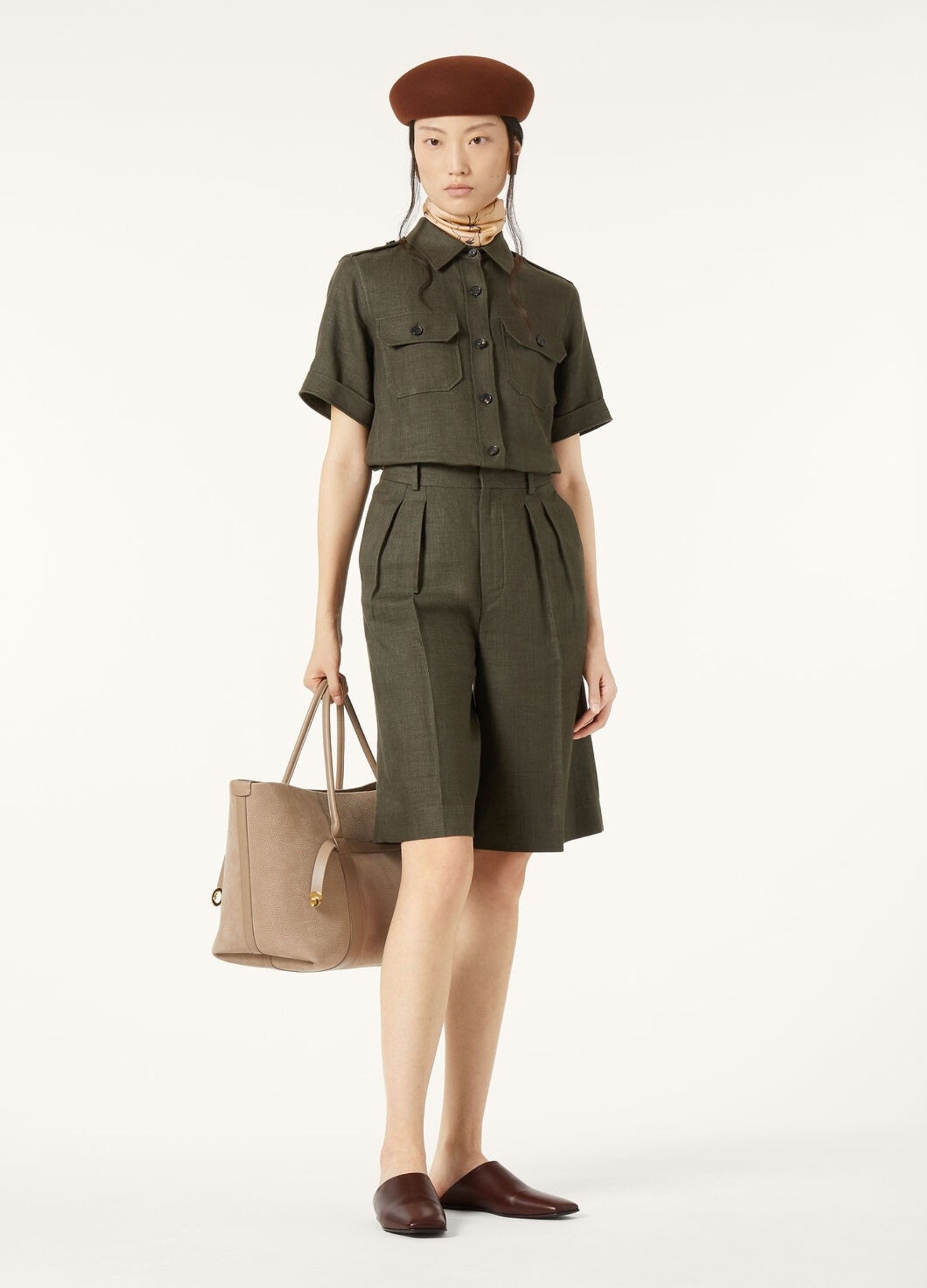 Loro Piana o1srvl11e0526 FAM7333 Annalisa Shirt in Green Size L / US 10 / IT 46 - 2 Thumbnail