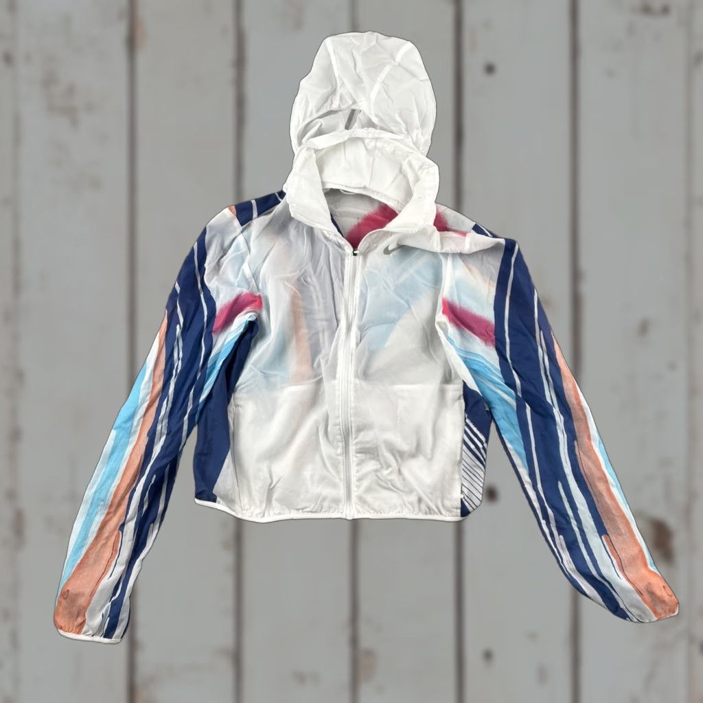 Nike Nike Women’s Small Rain Coat Windbreaker Jacket White Pocket Hoodie Size S / US 4 / IT 40 - 1 Thumbnail