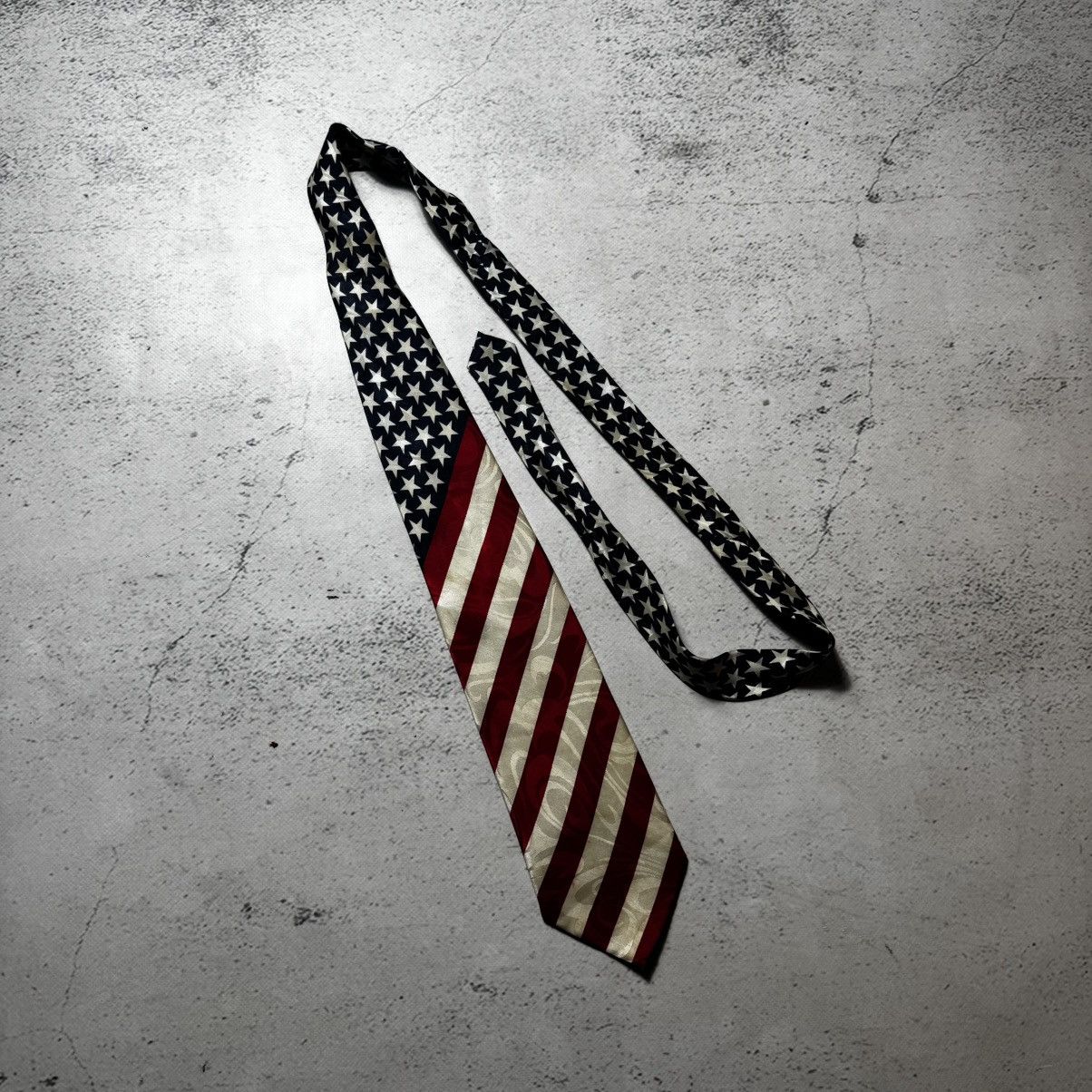 Japanese Brand vintage y2k american flag tie usa archive rick owens style Size ONE SIZE - 1 Thumbnail